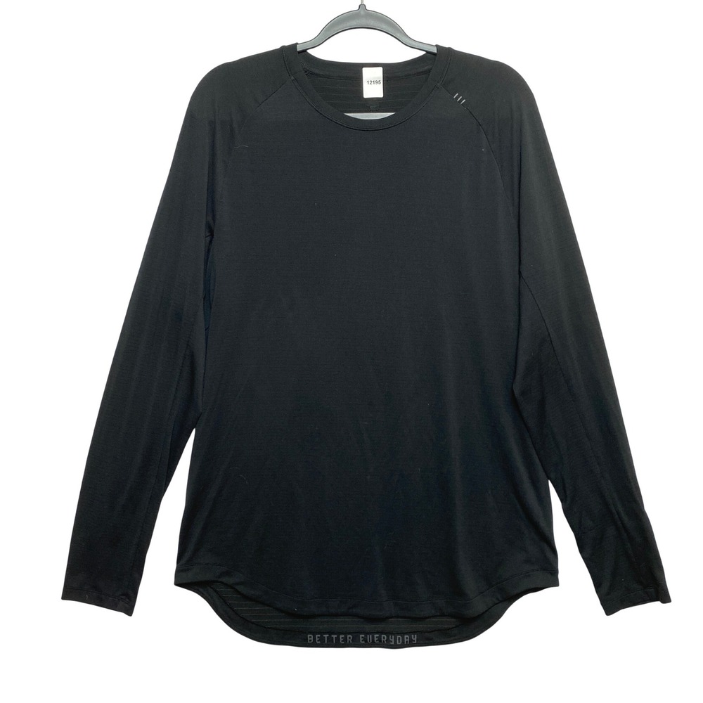 Lululemon Long Sleeve Womens L Black Metal Vent Tech Better Everyday Raglan Top